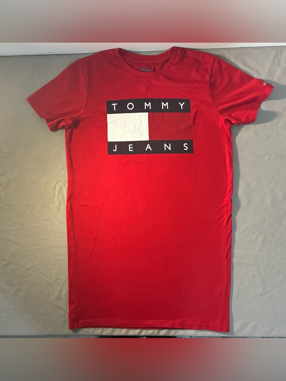 Tommy Hilfiger Red Short Sleeve Logo Tee